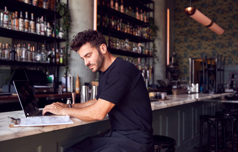 restaurant owner a computer